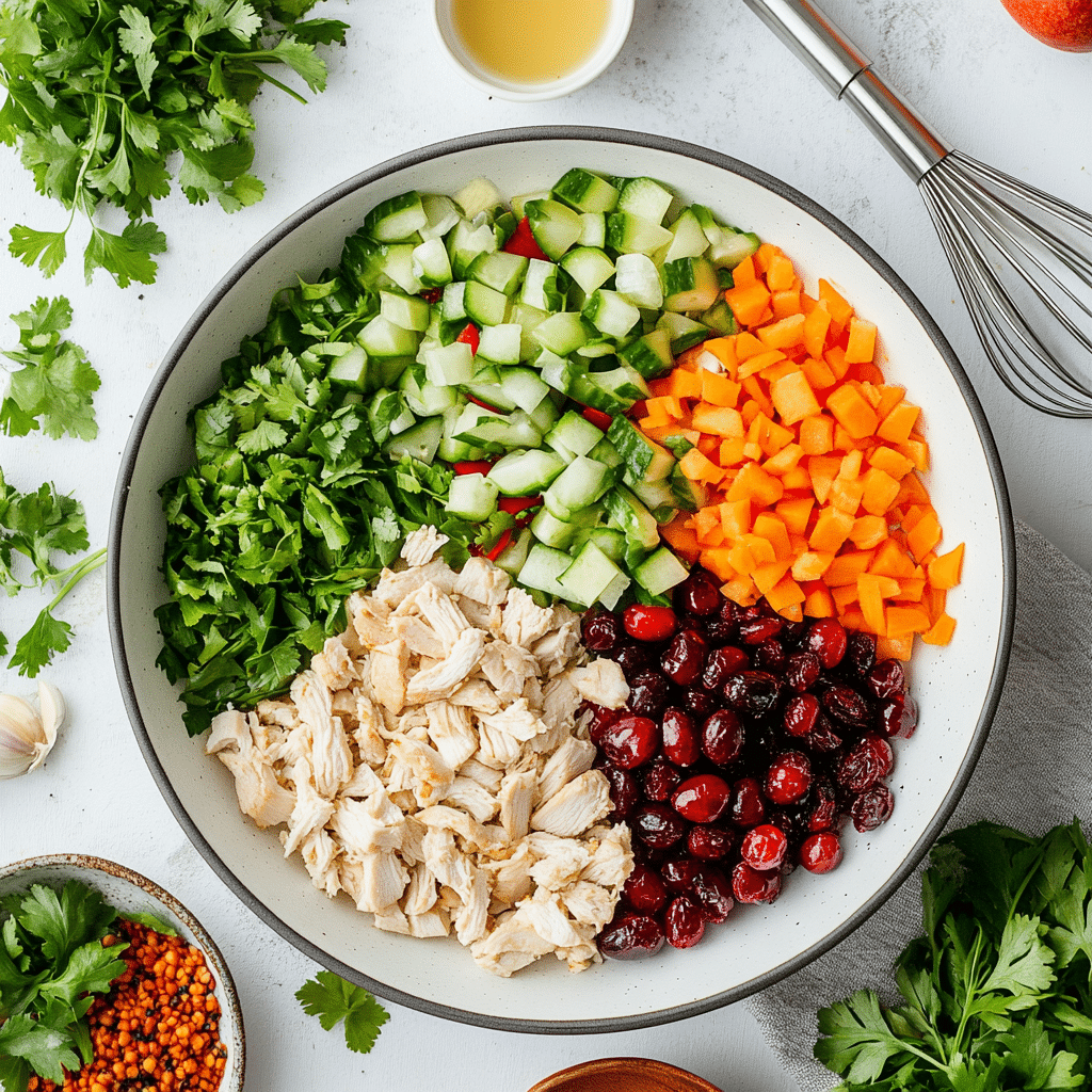 Deliciously Refreshing Asian Chicken Cranberry Salad Recipe Guide 12 Asian chicken cranberry salad recipe card graphic