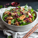 Deliciously Refreshing Asian Chicken Cranberry Salad Recipe Guide 9 Serving of Asian chicken cranberry salad with sesame topping