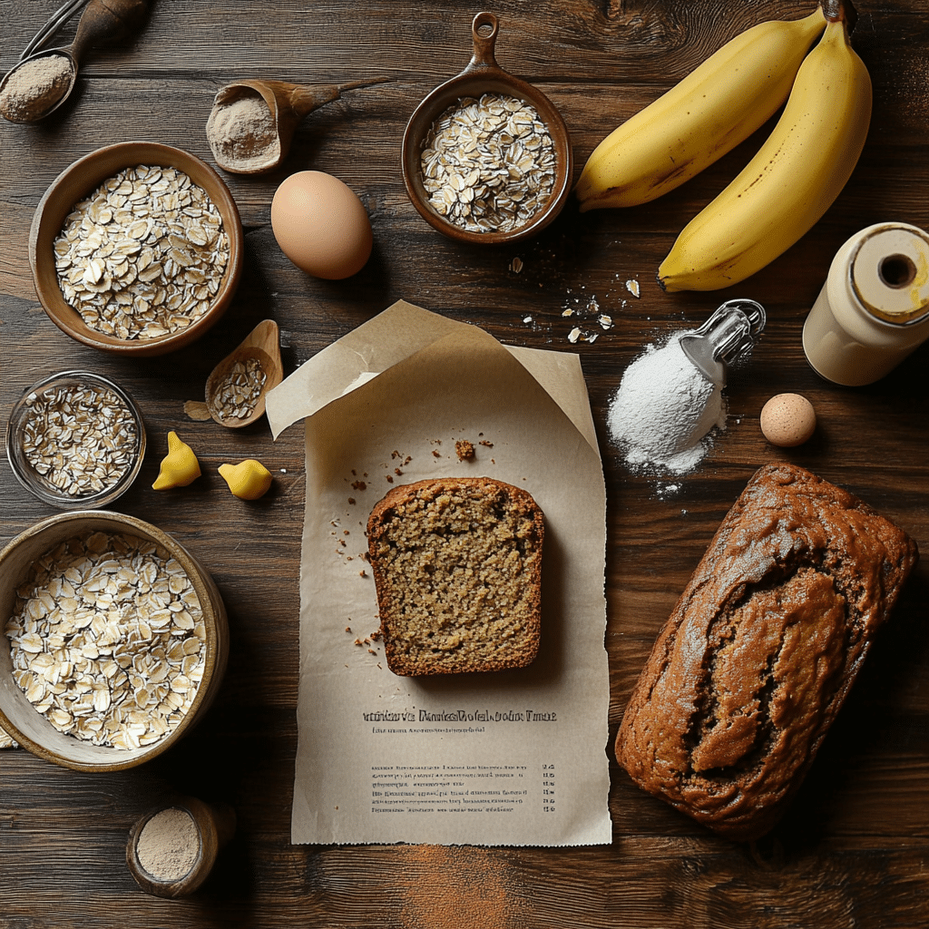 Discover the Ultimate Banana Bread Recipe for Perfectly Moist Results 12 Printable banana bread recipe card with loaf beside it
