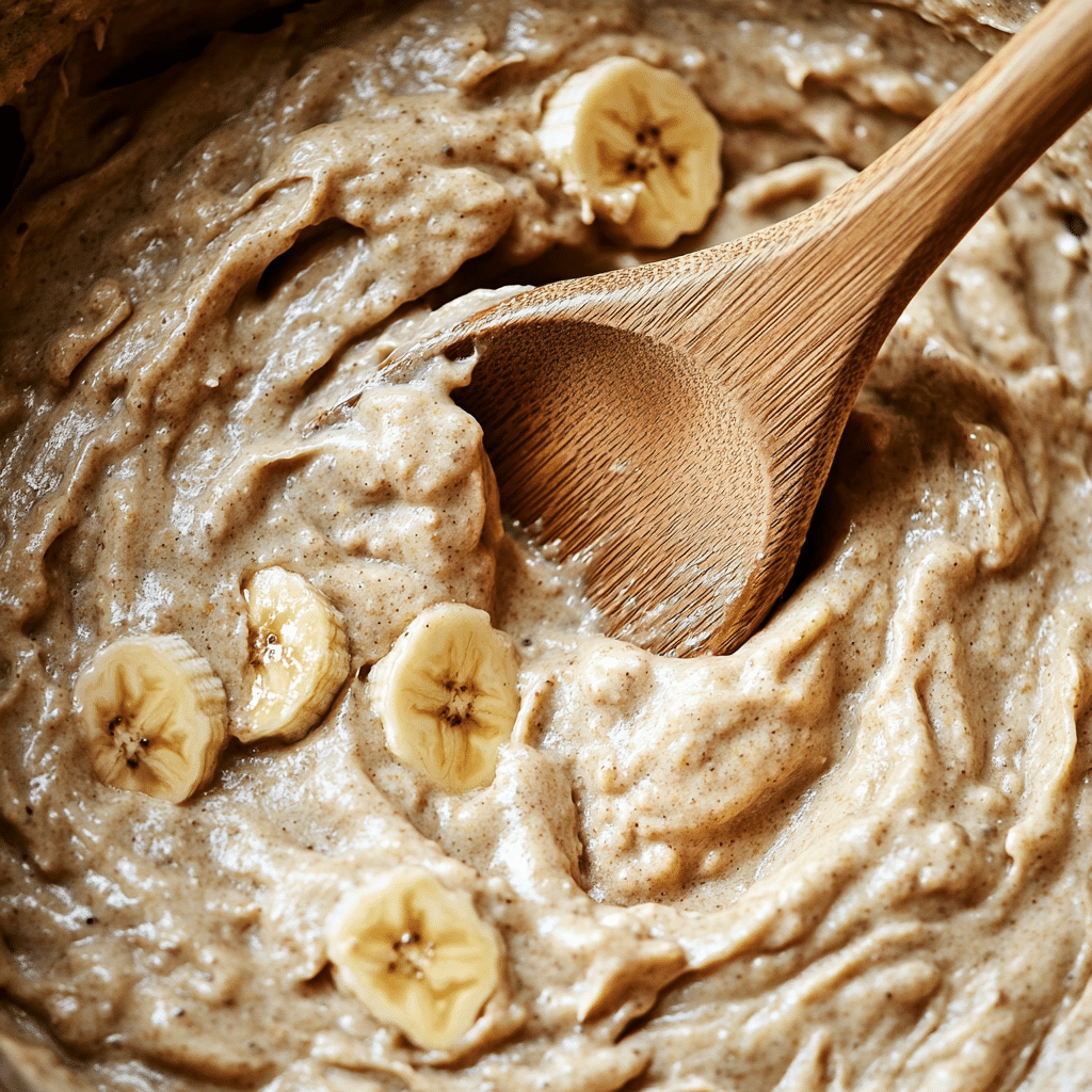 Discover the Ultimate Banana Bread Recipe for Perfectly Moist Results 11 Mixing banana bread batter with chunks of banana