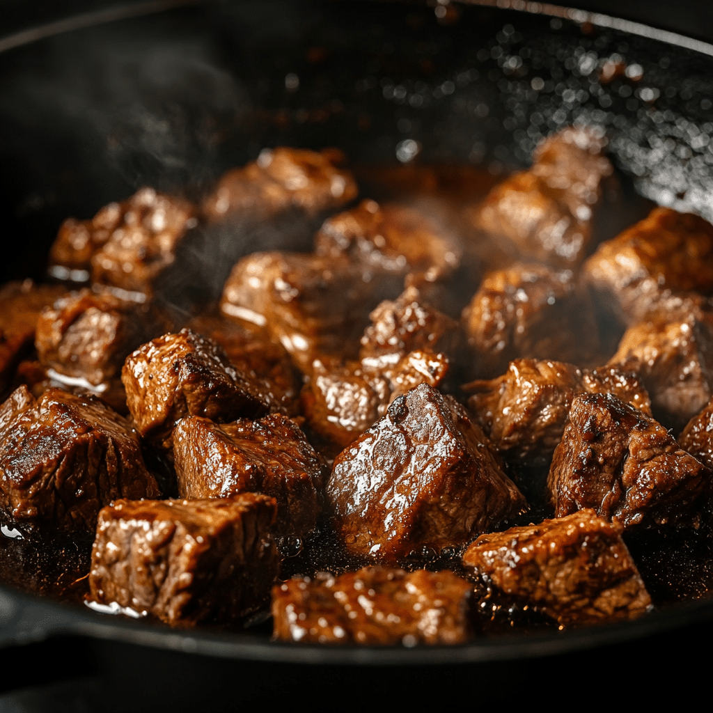 Irresistible Beef Ragu Pasta Recipe for a Delicious Italian Dinner 11 Searing beef chunks for Beef Ragu Pasta