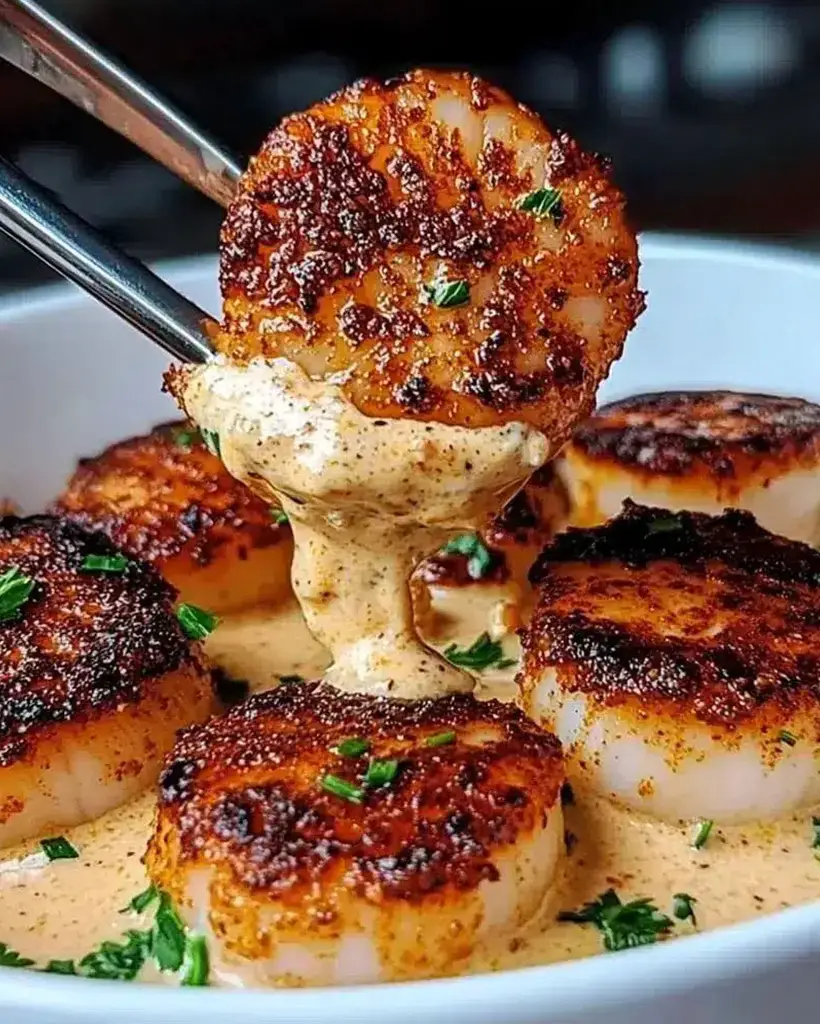 best seared scallops cajun sauce