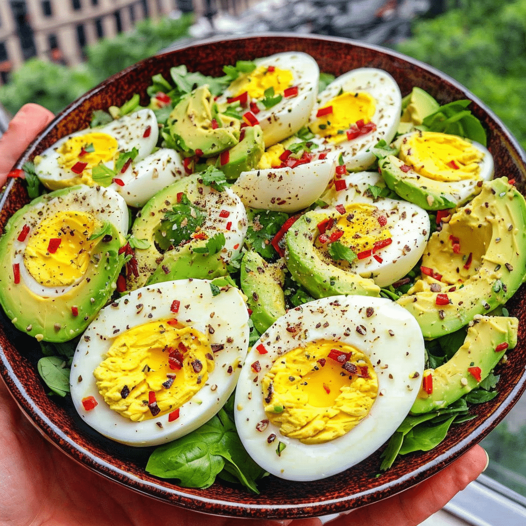 best workout egg avocado salad