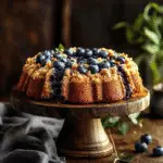 Delightful Blueberry Sour Cream Coffee Cake Recipe for Breakfast Bliss 5 Slice of blueberry sour cream coffee cake served with coffee