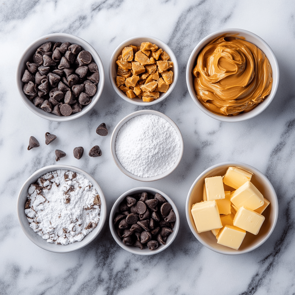 Irresistible Butterfinger Peanut Butter Bombs: A Sweet Delight Recipe 10 Ingredients for Butterfinger Peanut Butter Bombs on countertop