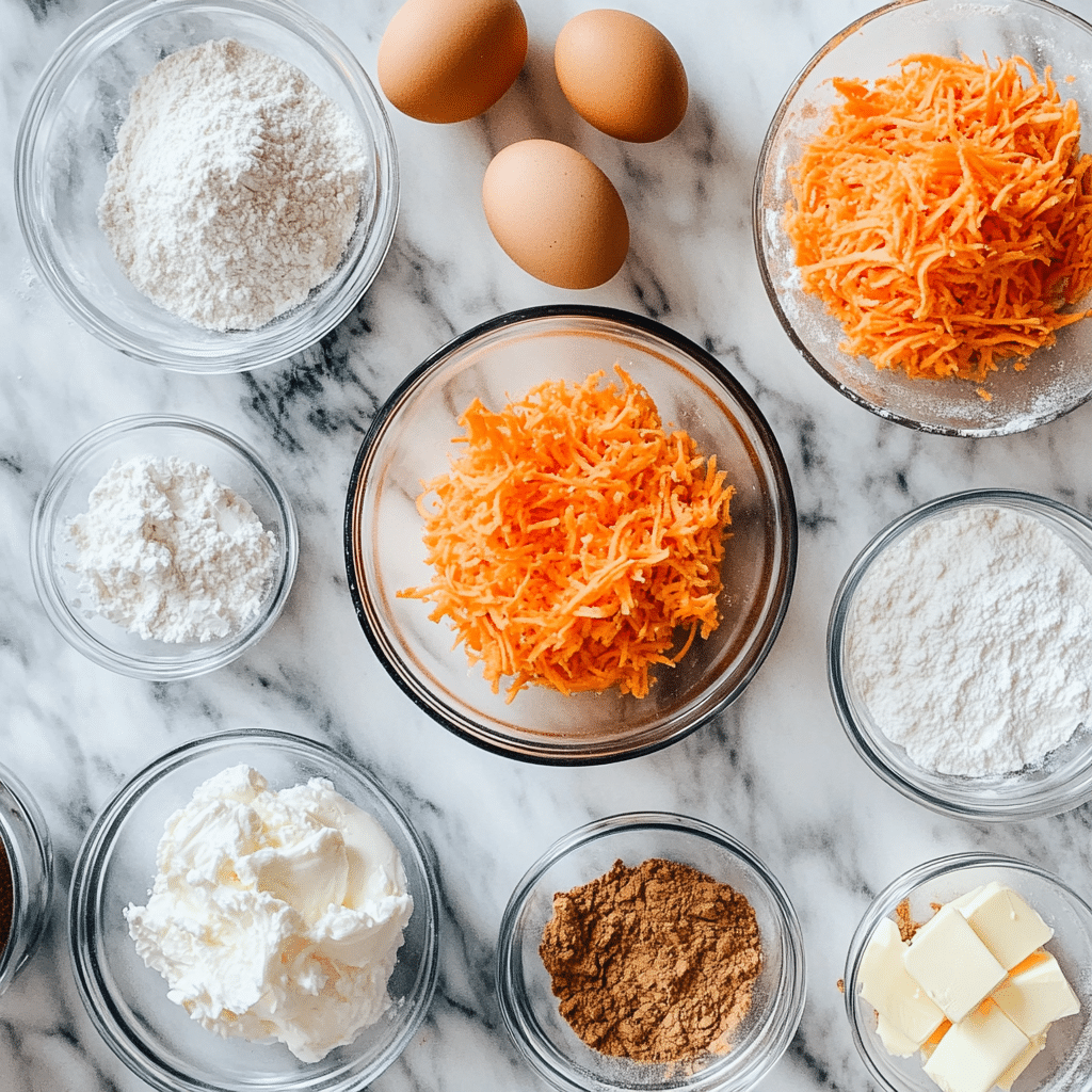 Irresistibly Easy Carrot Cream Cheese Cupcakes for Ultimate Dessert Bliss 10 Ingredients for Carrot Cream Cheese Cupcakes