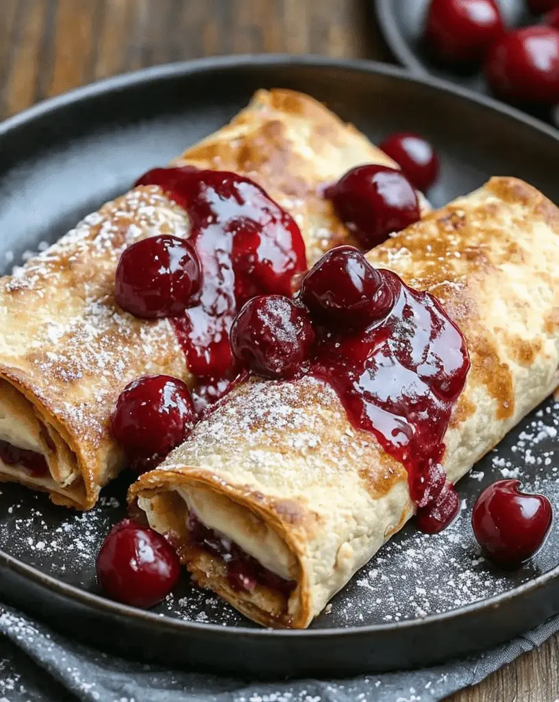 cherry cheesecake chimichangas