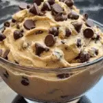 Irresistible Chocolate Chip Cookie Dough Dip Recipe for Sweet Cravings 3 Bowl of chocolate chip cookie dough dip with chocolate chip topping