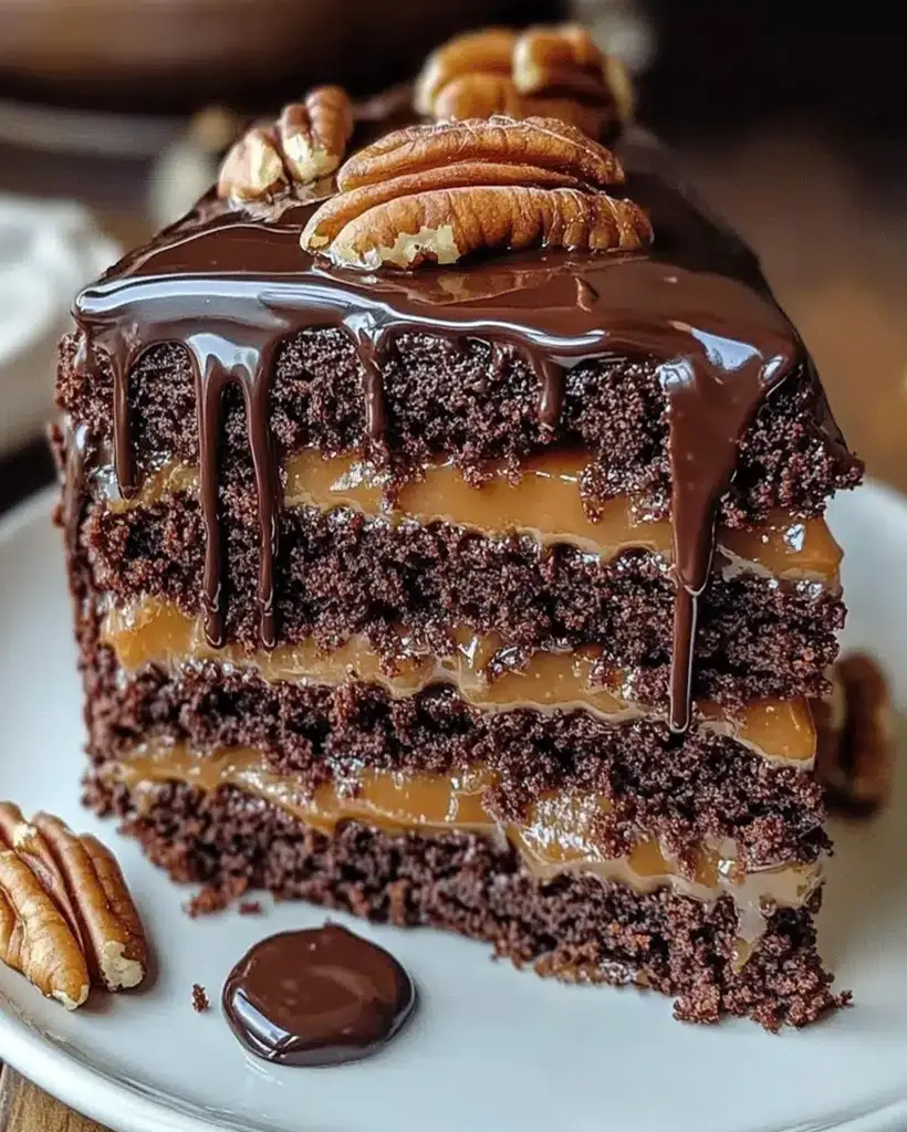 chocolate turtle dream cake