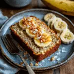 Irresistible Coconut Pineapple Banana Bread Recipe for Tropical Bliss 9 Slice of Coconut Pineapple Banana Bread served on plate