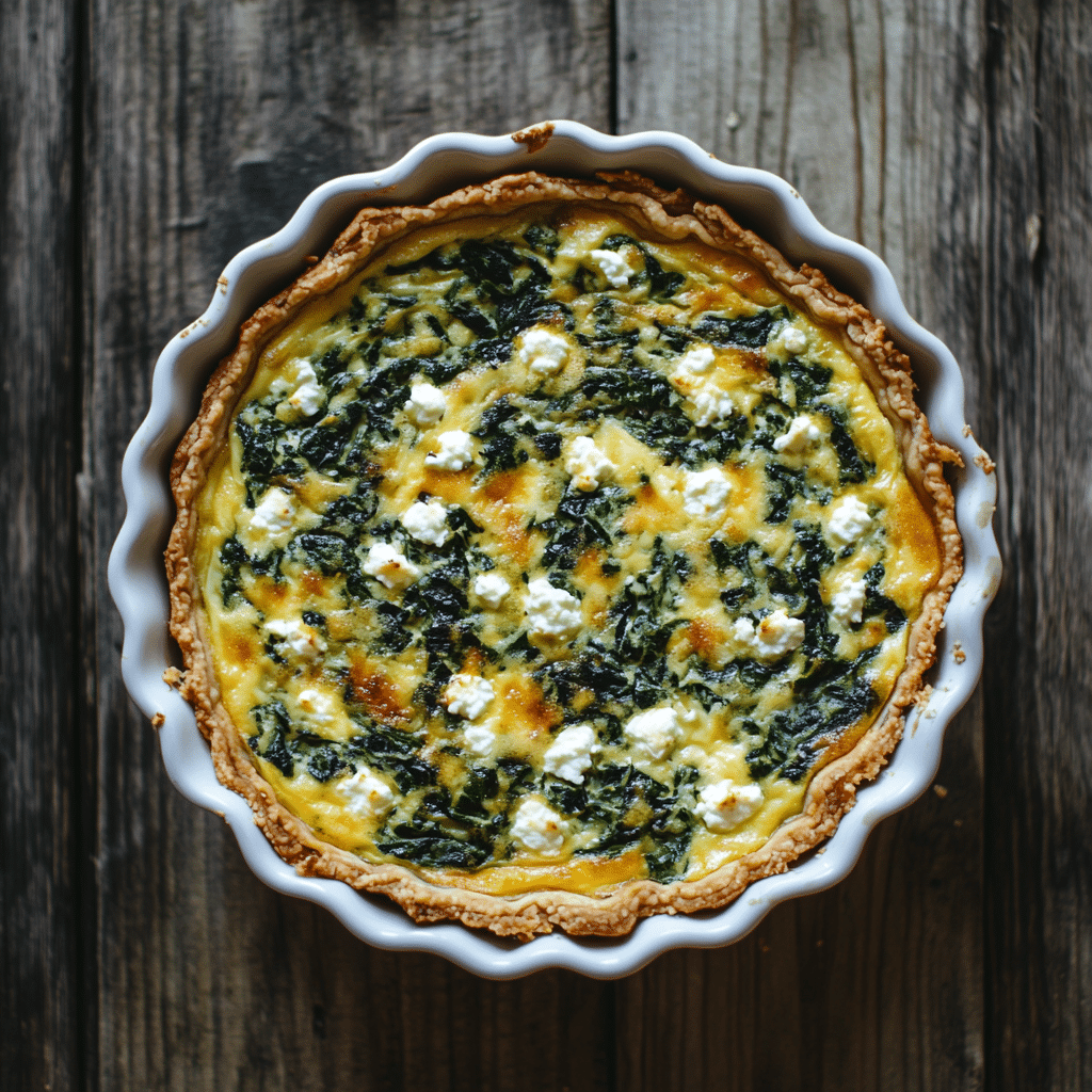 Delicious Crustless Spinach, Onion, and Feta Quiche Recipe Revealed 11 Crustless Spinach, Onion, and Feta Quiche recipe card