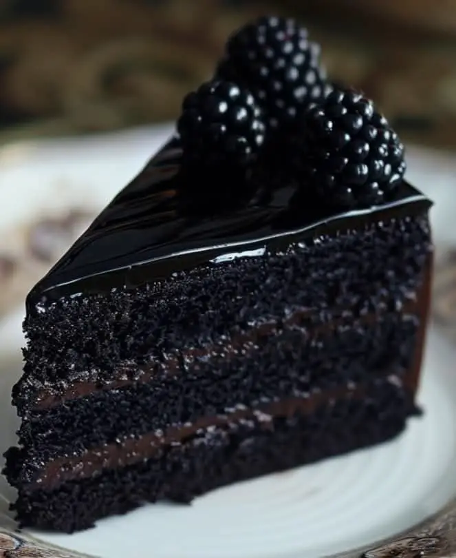elegant black velvet cake