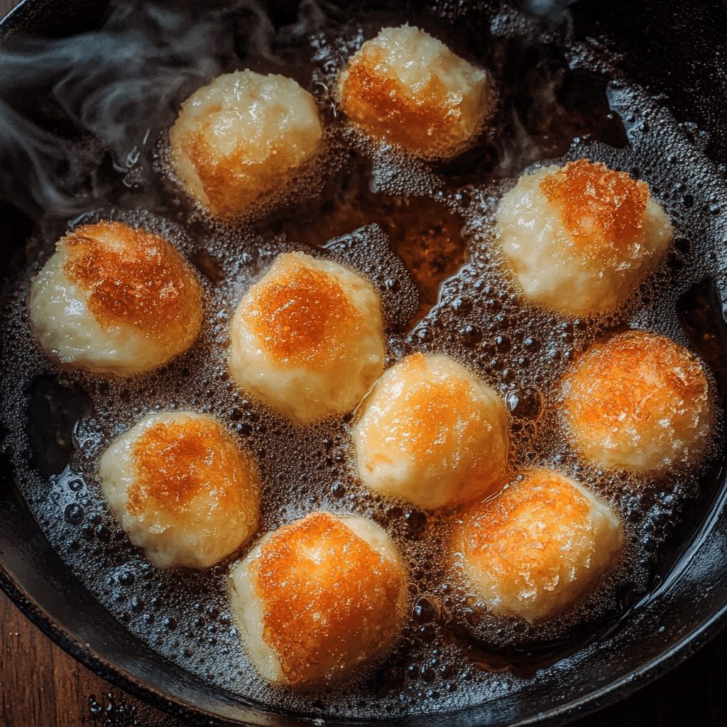 Irresistible Homemade Fried Cheese Bites for Perfect Party Snacks 11 Cheese bites frying in hot oil until golden brown