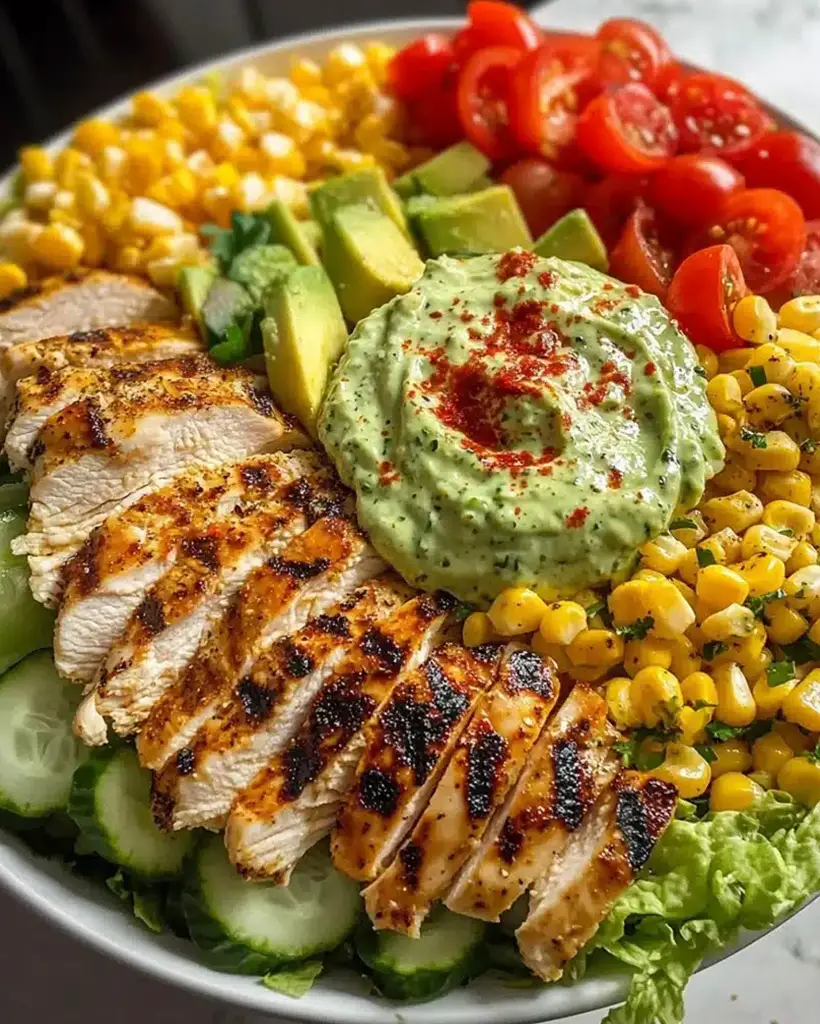grilled chicken avocado salad
