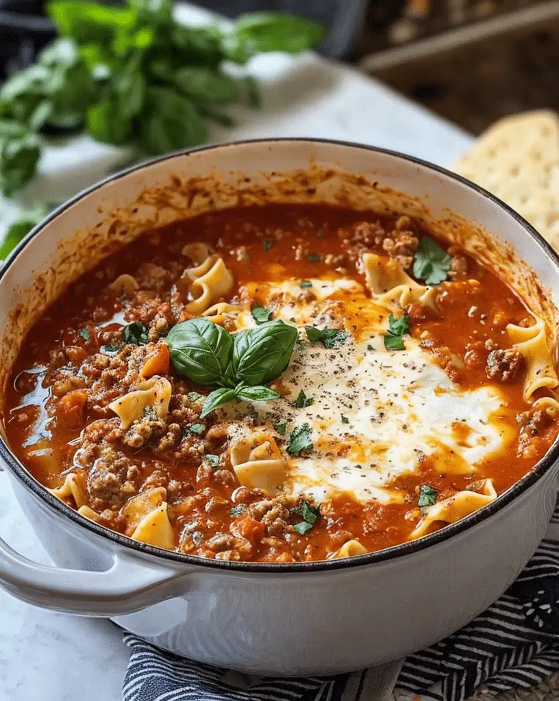 hearty lasagna soup cozy nights