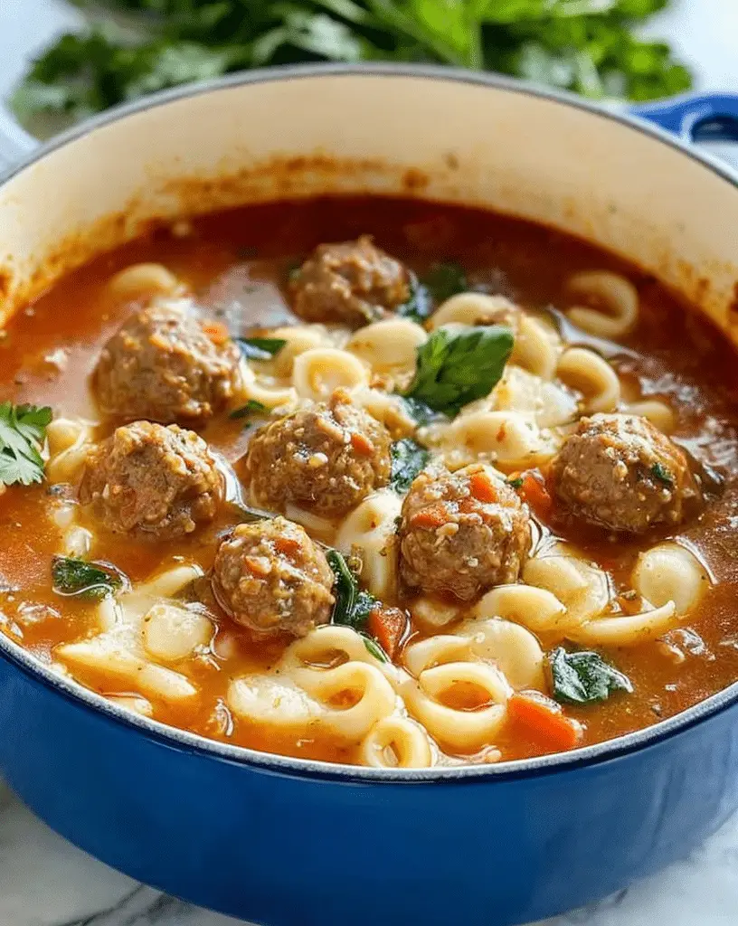 hearty meatball soup vegetables