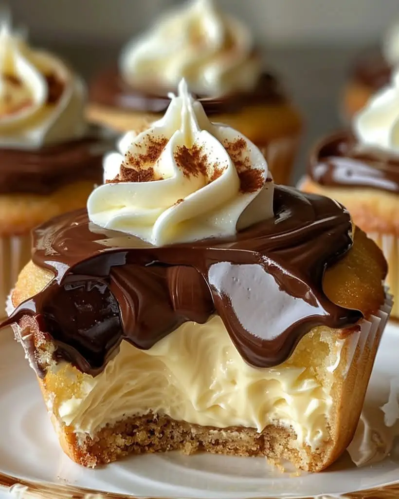 irresistible boston cream cupcakes