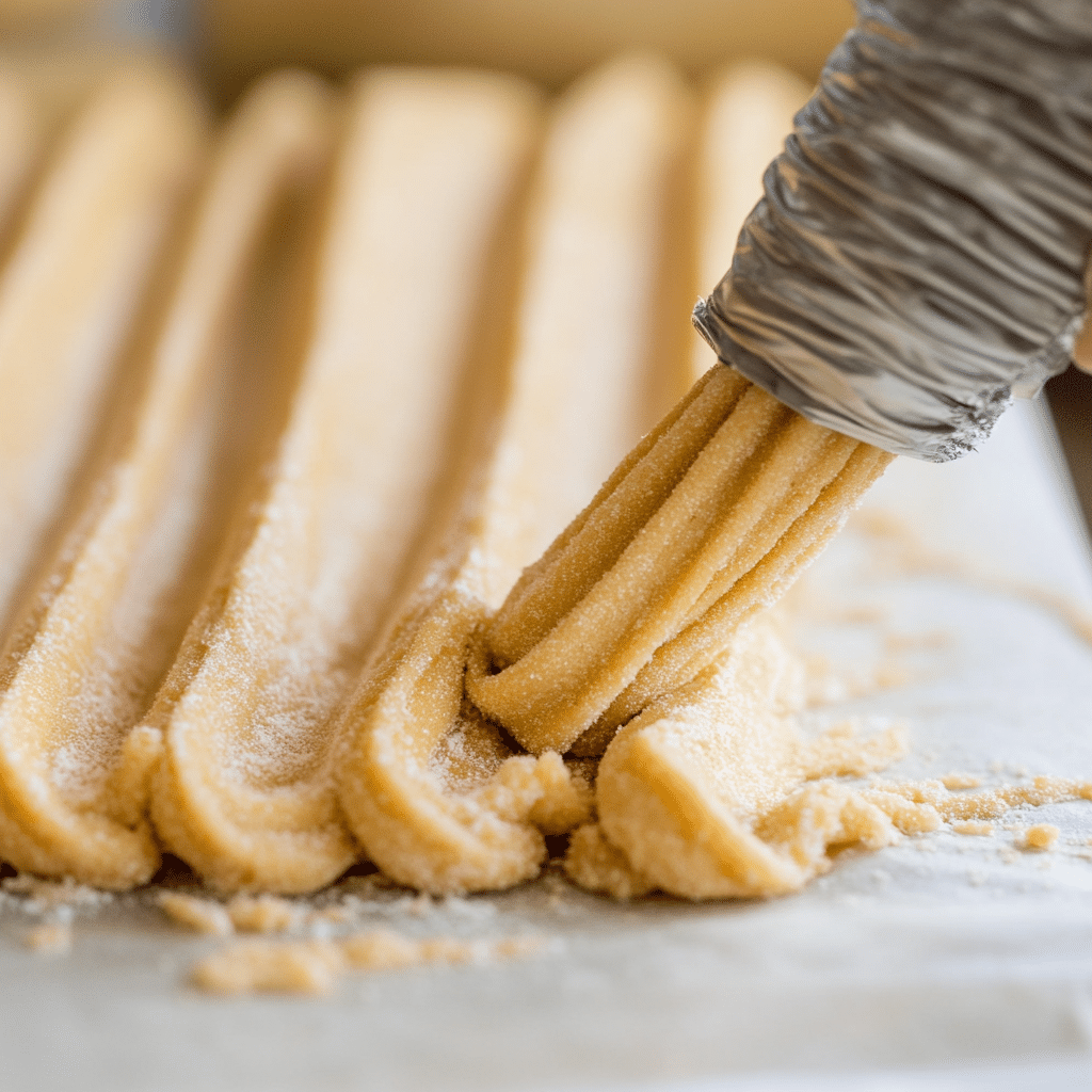 Keto Air Fryer Churros: Guilt-Free, Golden Goodness You’ll Crave 11 Piping Keto Air Fryer Churros onto parchment