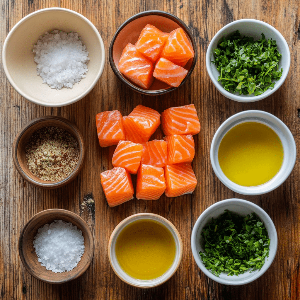 Keto Air Fryer Salmon Bites: Crispy, Low-Carb & Totally Delicious 10 Ingredients for Keto Air Fryer Salmon Bites