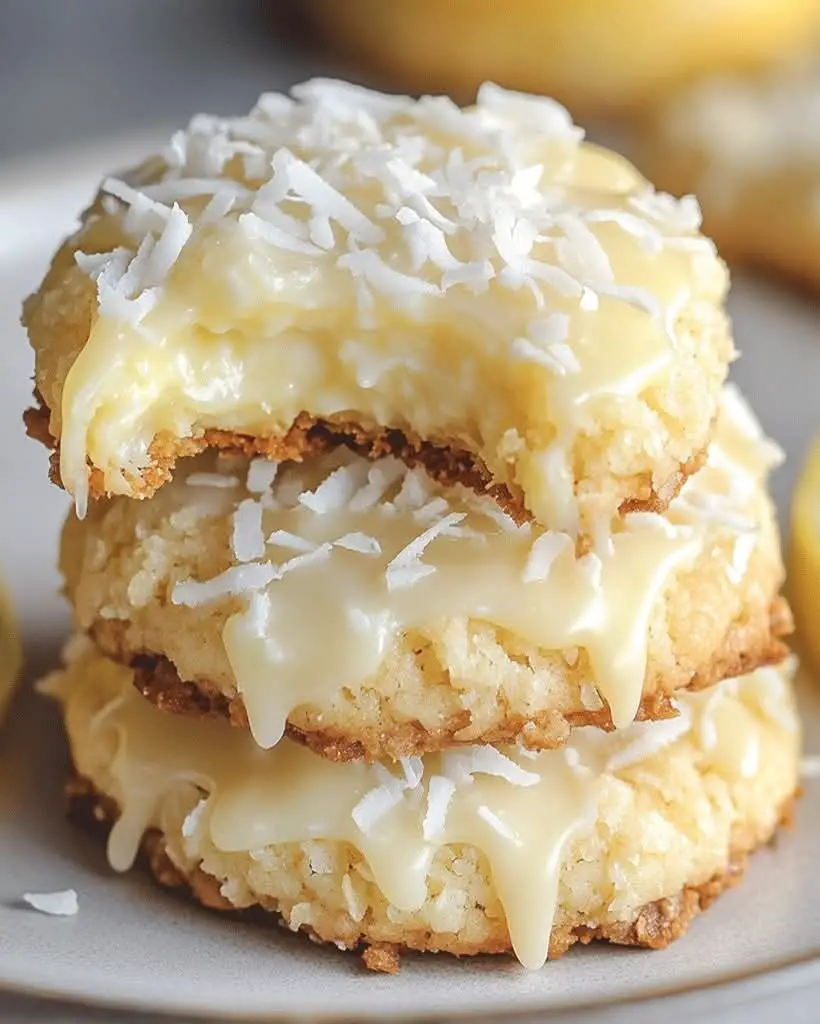 lemon coconut cheesecake cookies