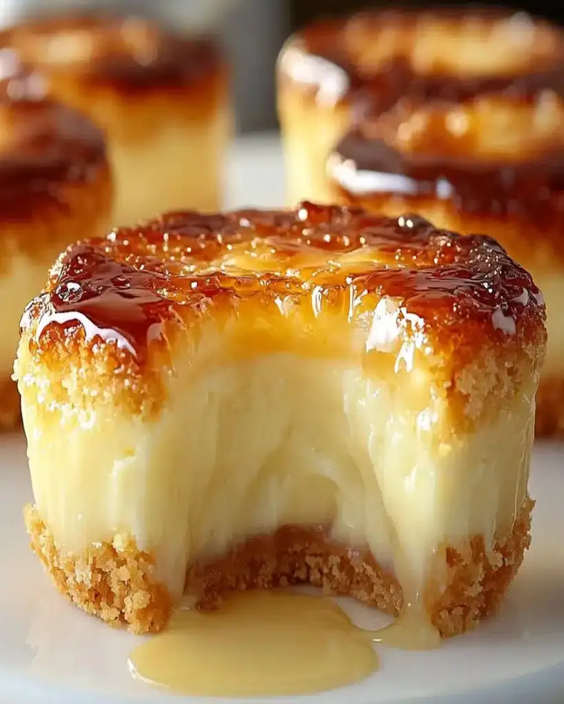 mini creme brulee cheesecakes