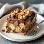 Indulge in the Ultimate Reese’s Peanut Butter Earthquake Cake Delight 9 Single slice of Peanut Butter Earthquake Cake