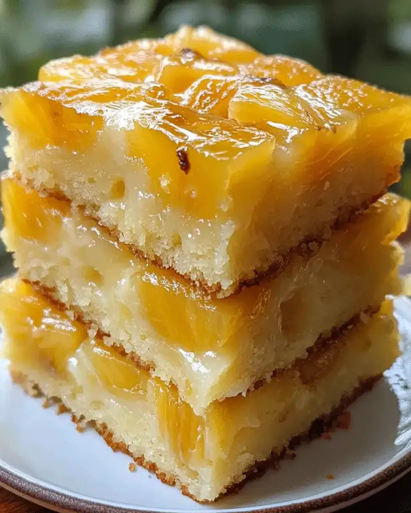 pineapple upside down cake bars