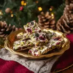 Irresistible Pistachio Cranberry Bark: A Festive Holiday Delight 8 Pistachio Cranberry Bark served in a dessert dish