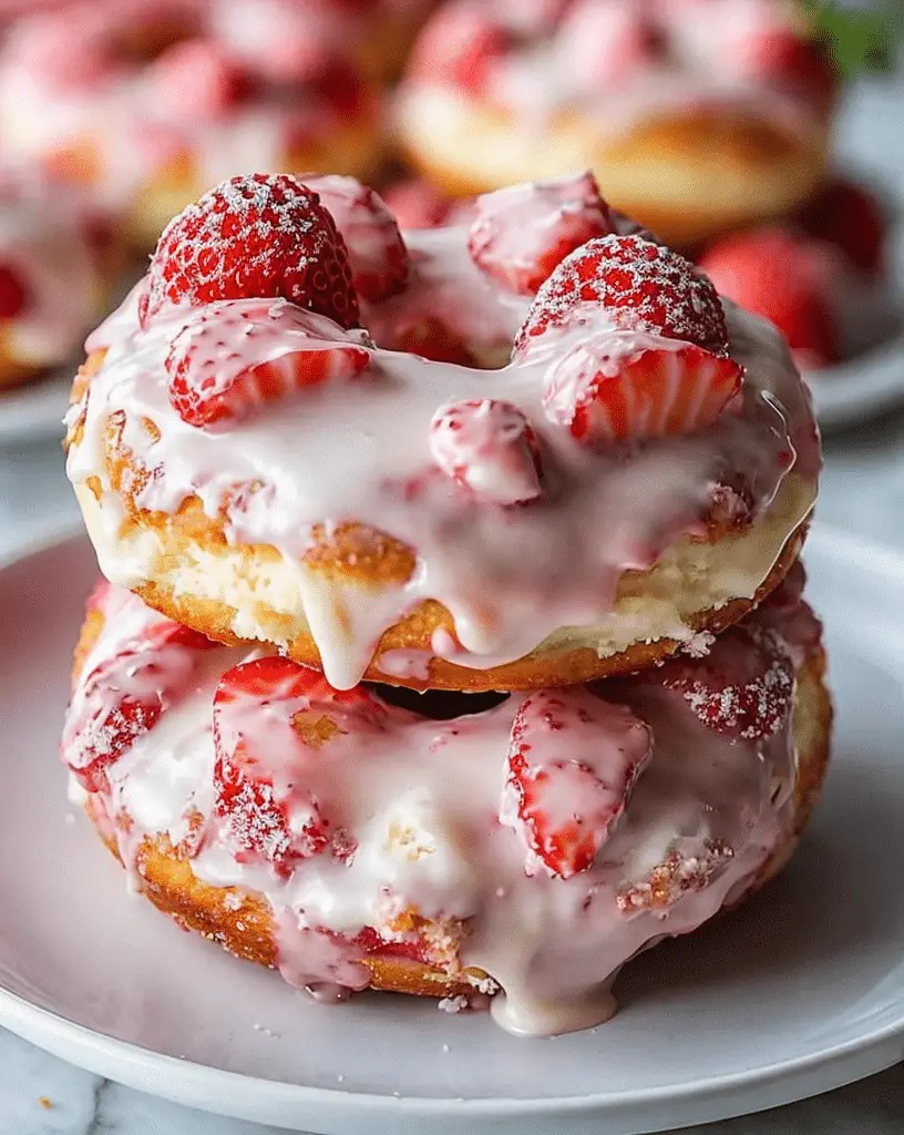 strawberry cheesecake filled donuts