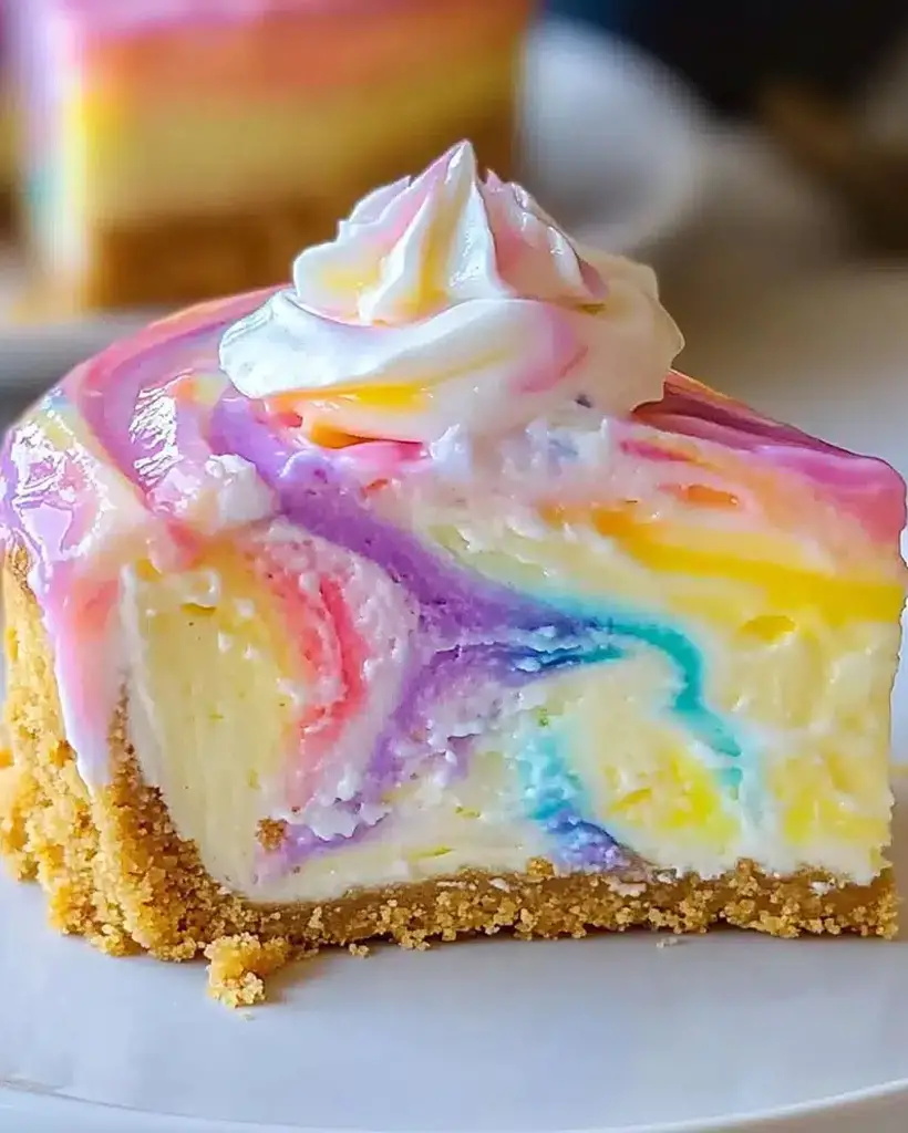unicorn swirl cheesecake recipe