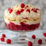 Indulge in a White Chocolate Raspberry Trifle for Festive Bliss 5 Individual White Chocolate Raspberry Trifle served in a glass cup