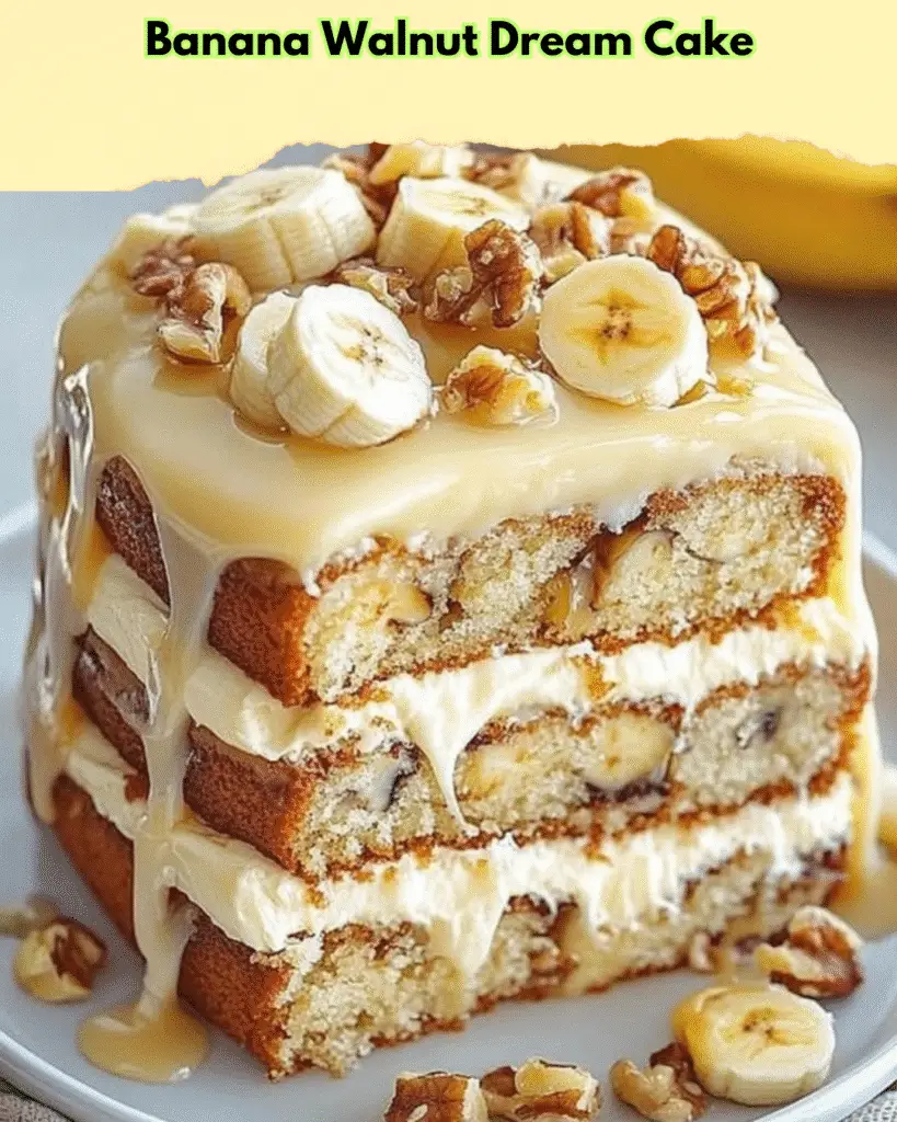 banana walnut dream cake