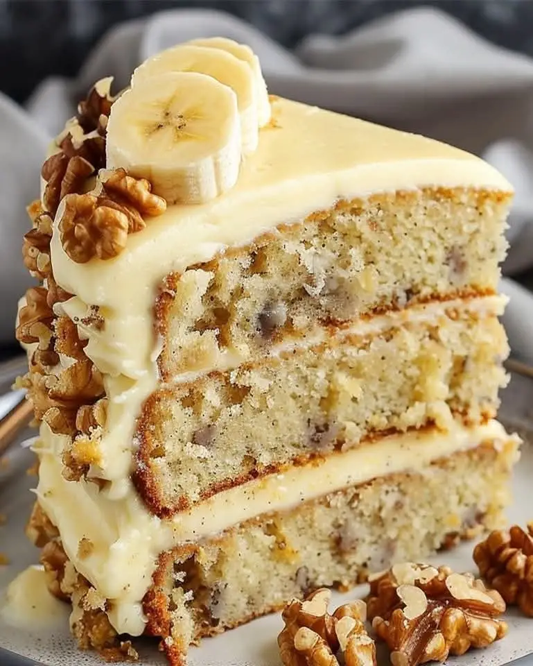 banana walnut dream cake