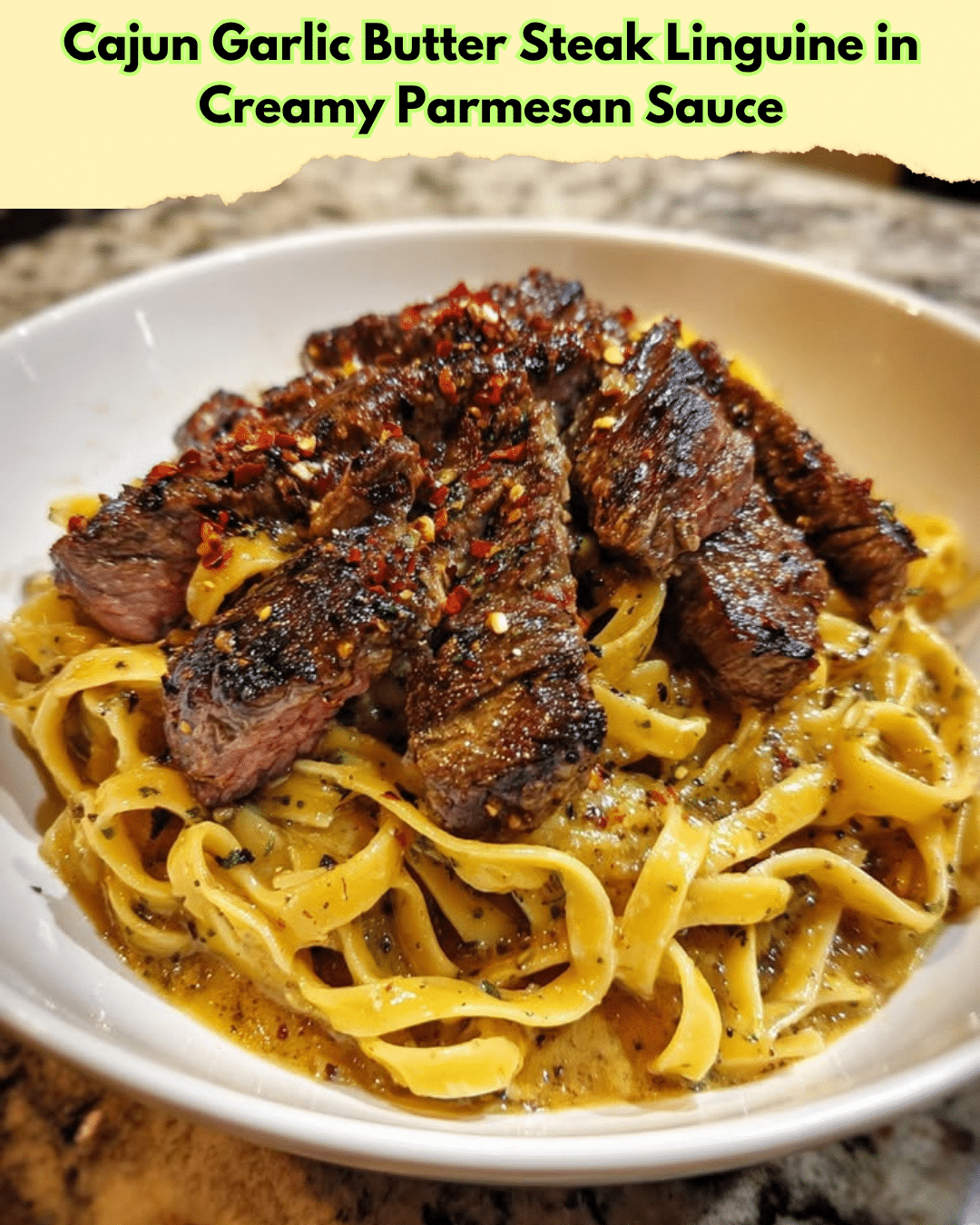 cajun steak linguine parmesan sauce