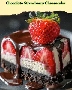 chocolate strawberry cheesecake