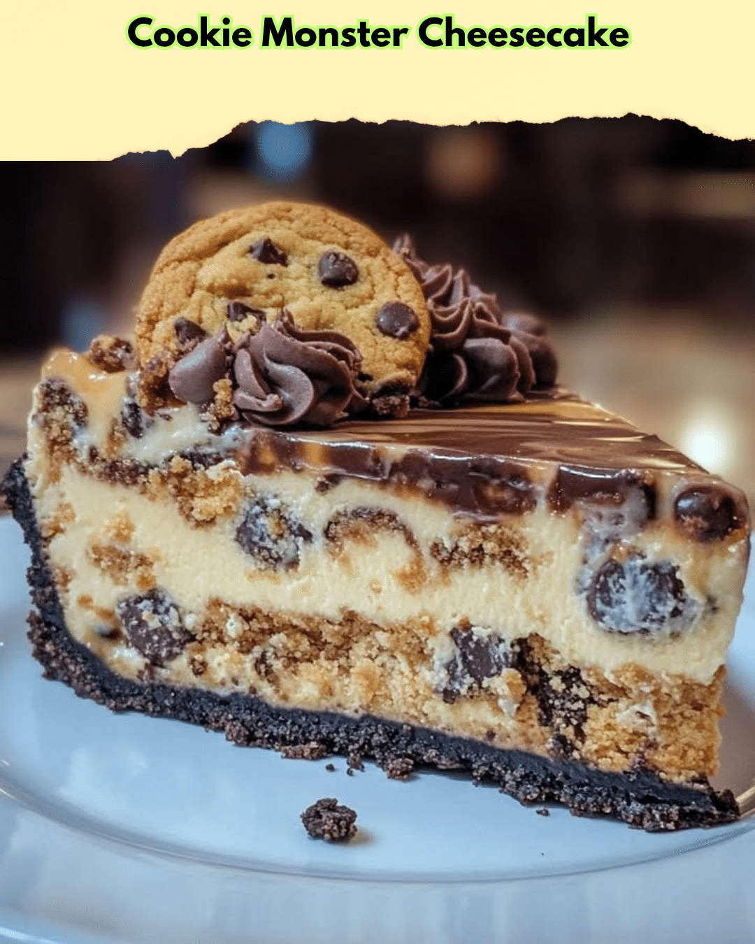 cookie monster cheesecake