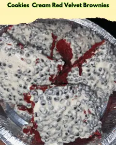 cookies cream red velvet brownies