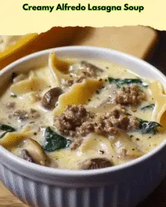 creamy alfredo lasagna soup