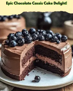 epic chocolate cassis cake
