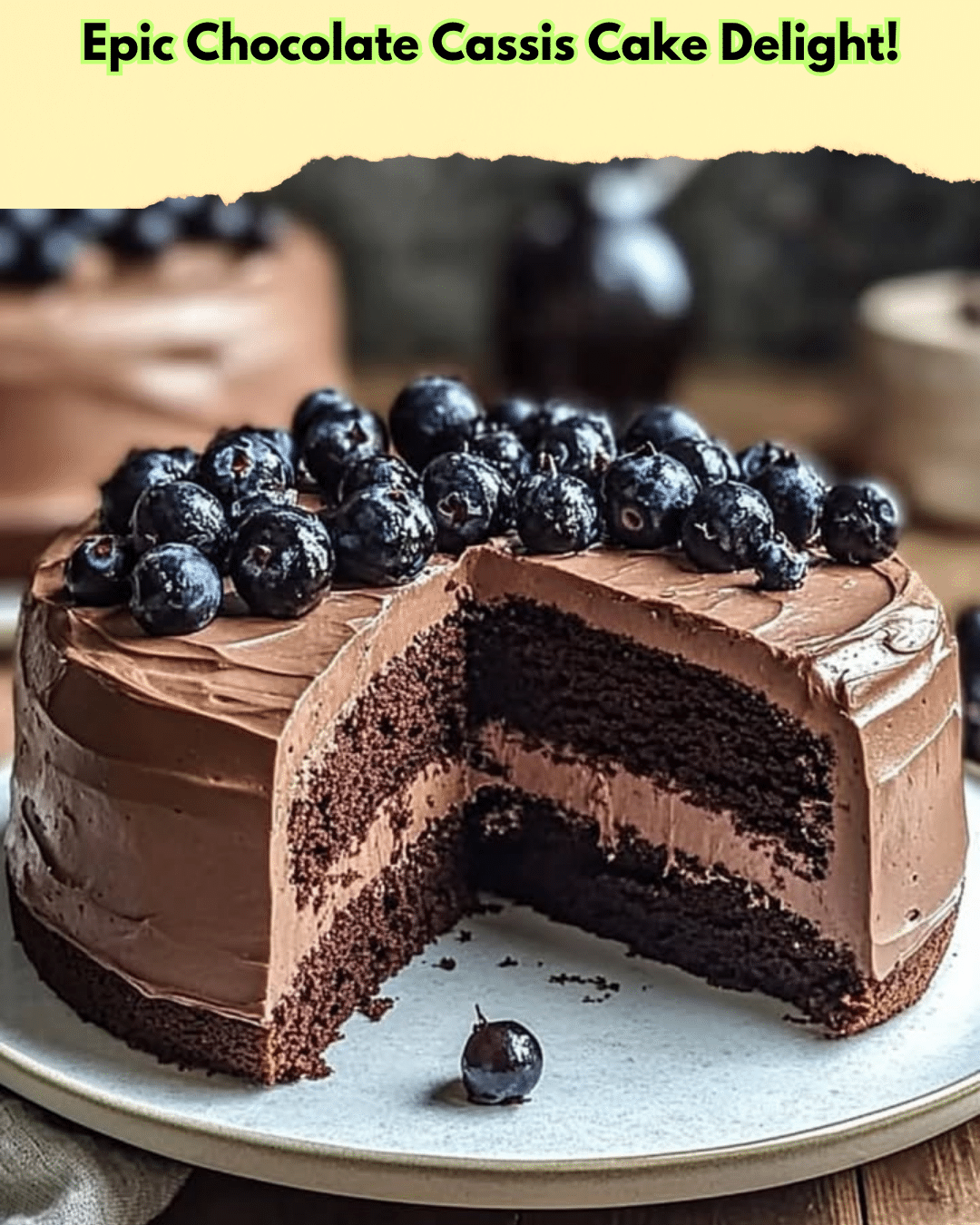 epic chocolate cassis cake