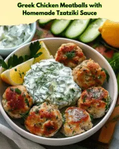 greek chicken meatballs tzatziki sauce