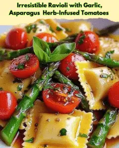 irresistible ravioli garlic asparagus