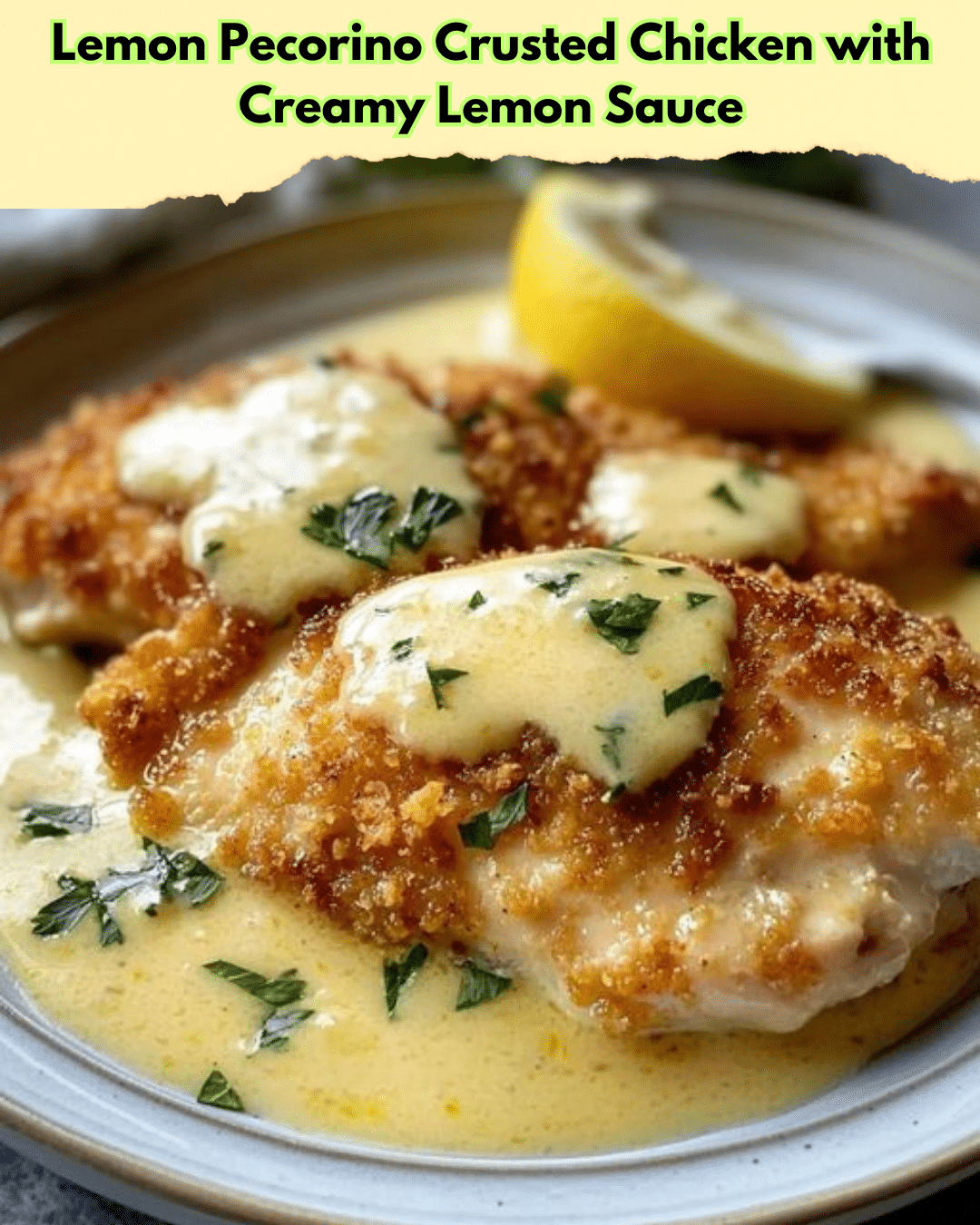 lemon pecorino crusted chicken