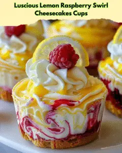 luscious lemon raspberry cheesecakes cups