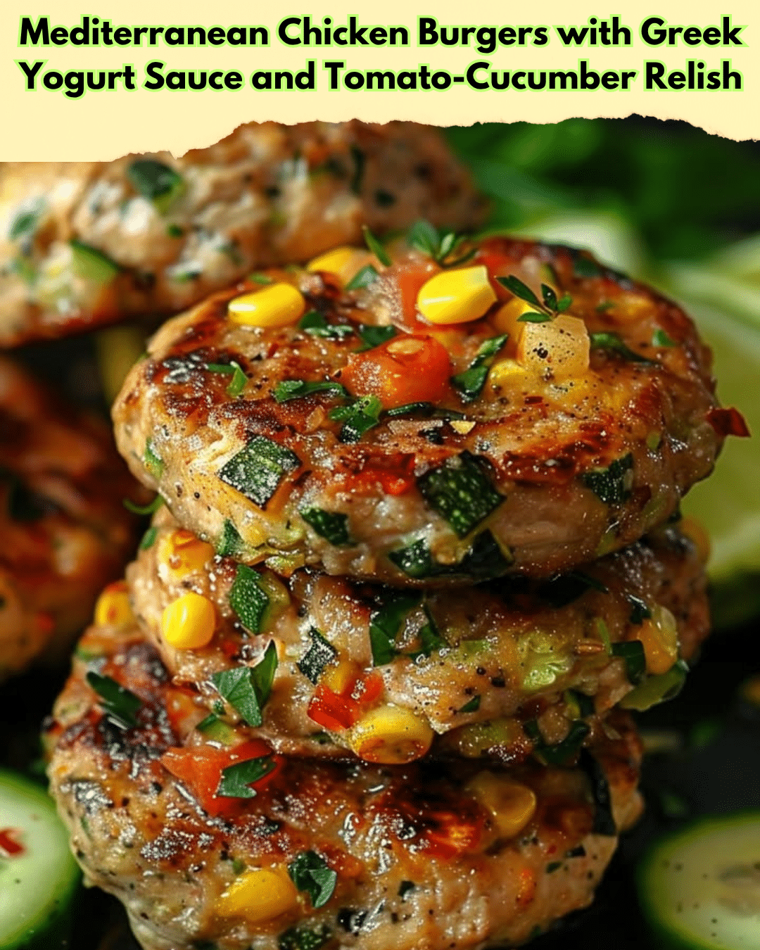 mediterranean chicken burgers recipe
