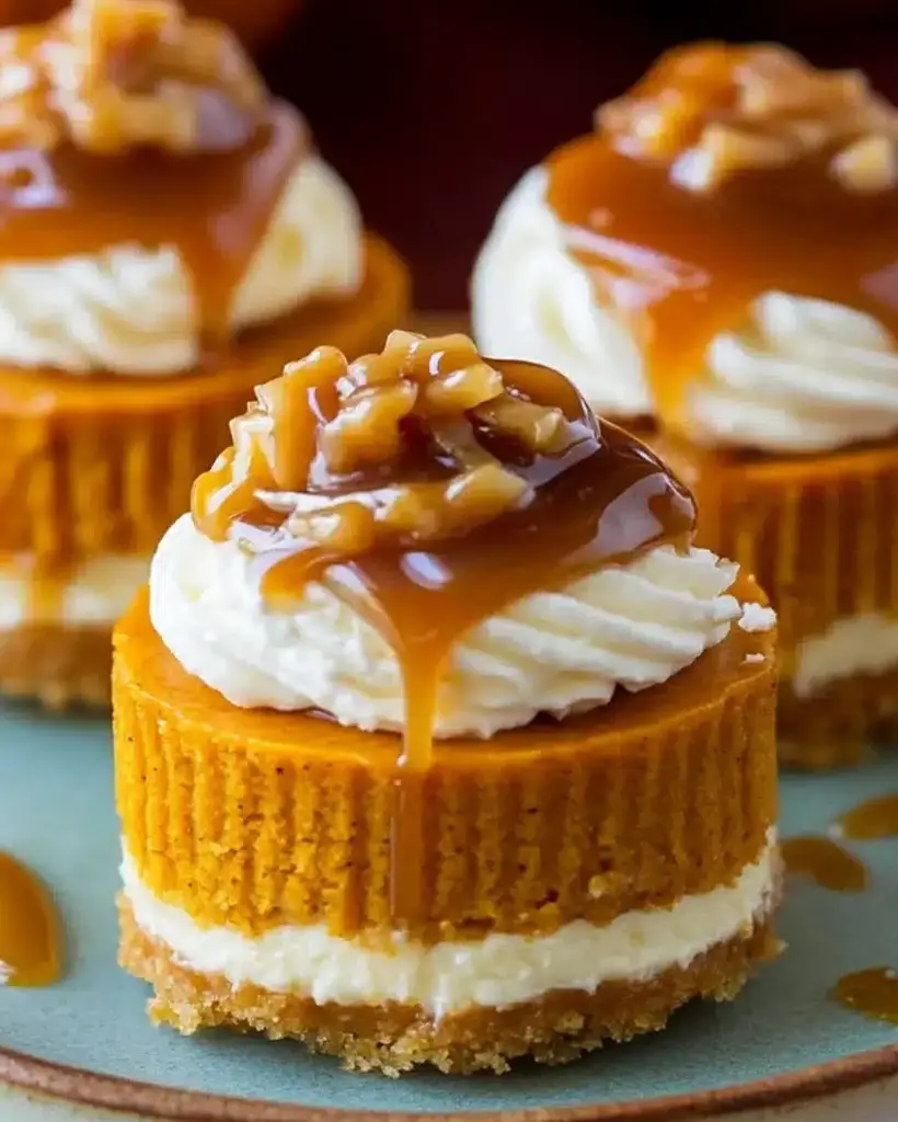 mini pumpkin cheesecake bites