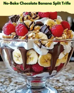 no bake chocolate banana trifle