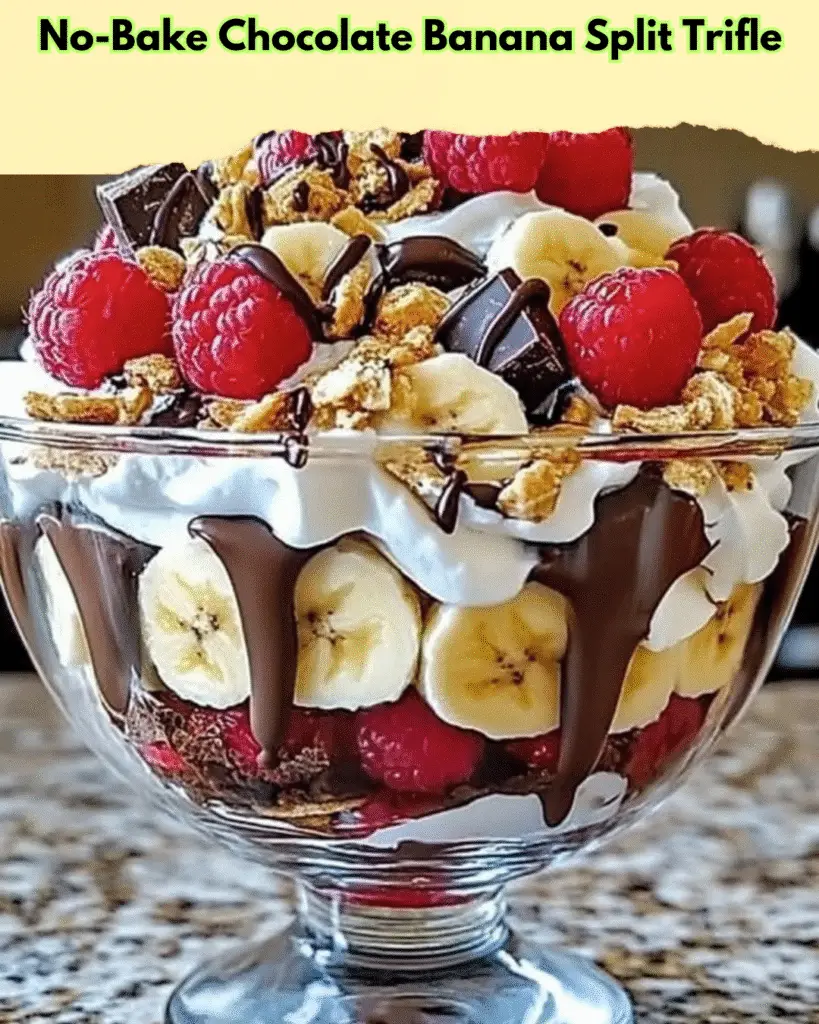 no bake chocolate banana trifle