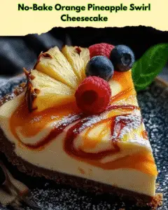 no bake orange pineapple cheesecake