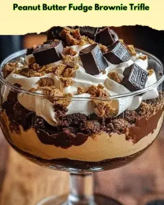 peanut butter fudge brownie trifle